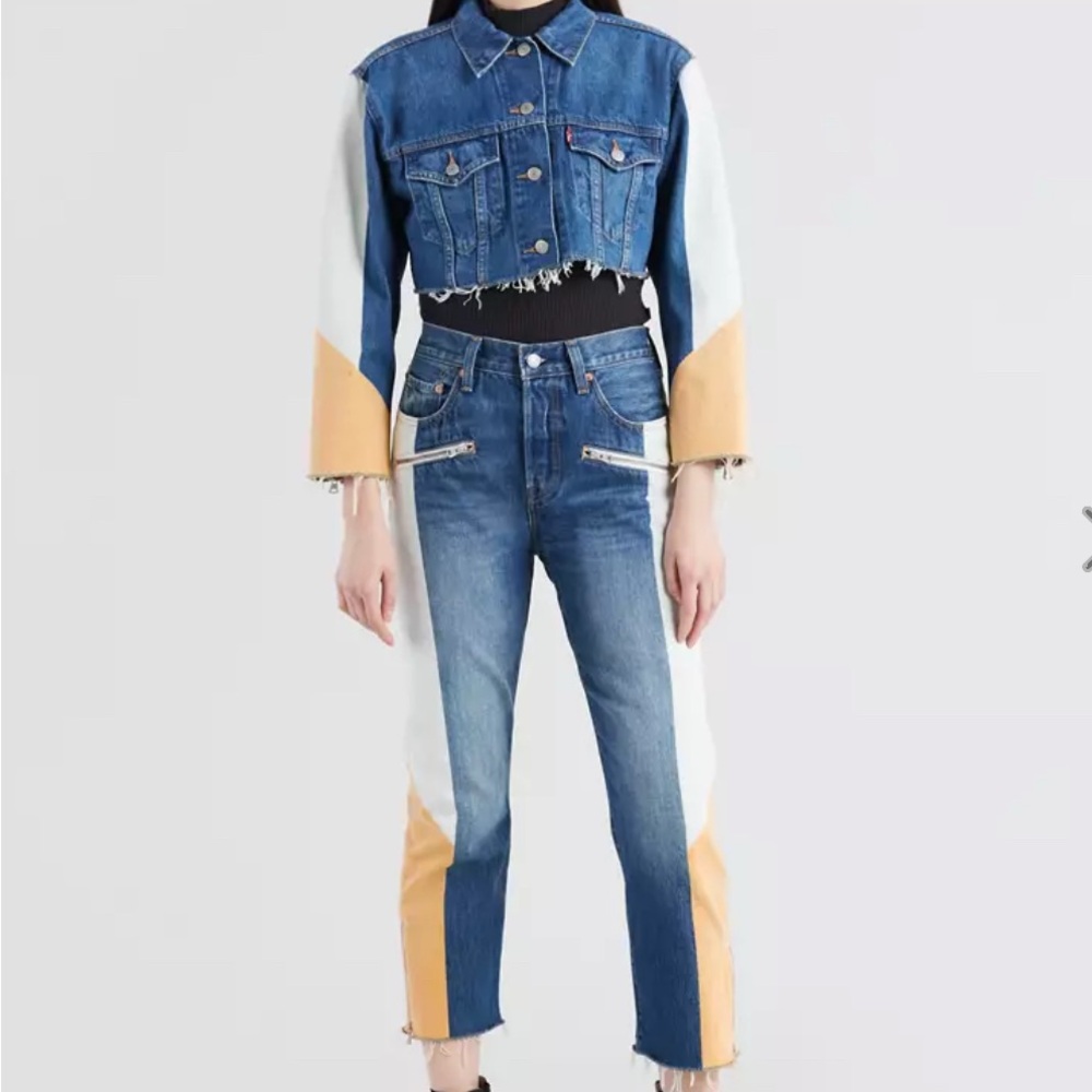 Levi's Premium 501 Original Moto Colorblock Jeans Women's 31